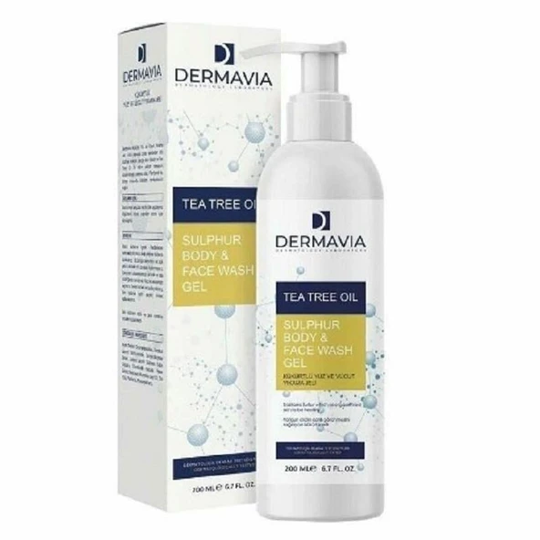 Dermavia Kükürtlü Yüz ve Vücut Yıkama Jeli 200 ml ürün görseli