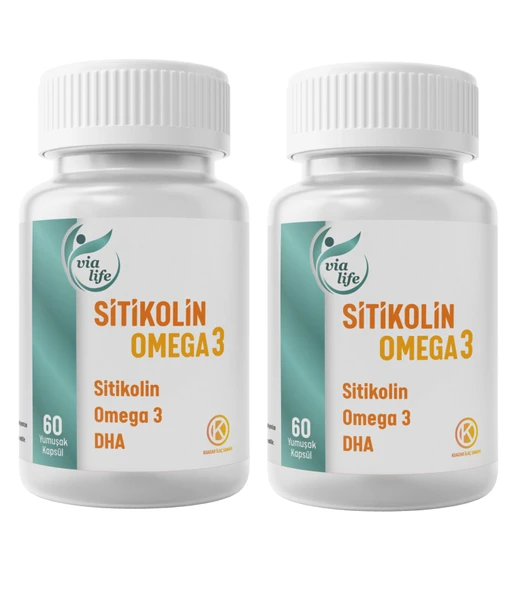 Sitikolin Omega-3 DHA Folik Asit 60 Kapsül - 2'li ürün görseli