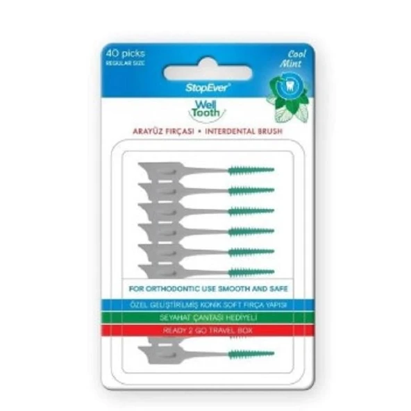 Stopever Well Tooth Arayüz Fırçası Normal Boy 40'lı - Resim 2