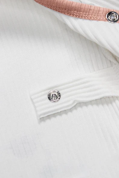 NessiWorld Bloom Rose 2'li Yarım Kol Badi 17119 Ekru Gül Kurusu - Resim 5