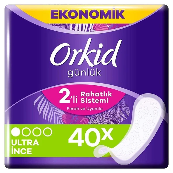 Orkid Yaprak Günlük Hijyenik Ped Normal Ekonomik Paket 40'lı - Resim 2