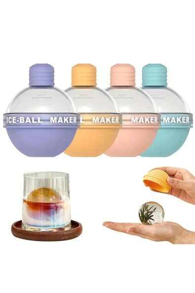 NACTUMU  Büyük Boy Hunili Altı Silikon Kolay Çıkabilen Küre Buzluk - 2