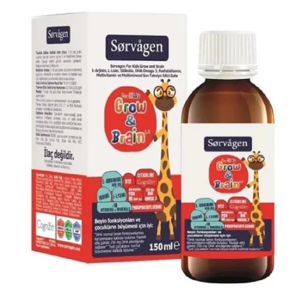 Sorvagen Grow Brain For Kids Sıvı 150 ml ürün görseli