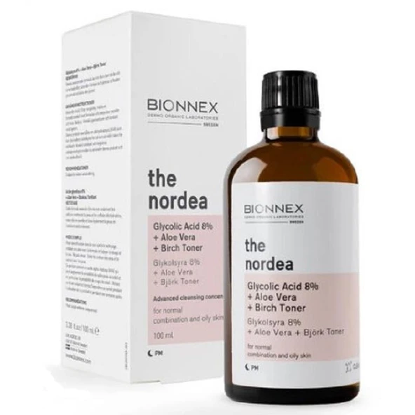 Bionnex The Nordea Glycolic Acid 8% Aloe Vera Birch Toner 100 ml ürün görseli