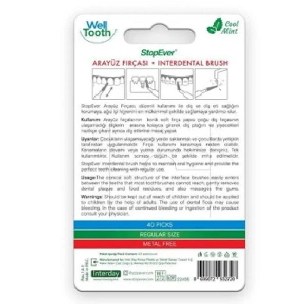 Stopever Well Tooth Arayüz Fırçası Normal Boy 40'lı - Resim 3