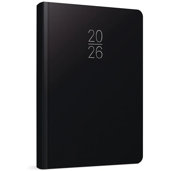 Gıpta 2026 14x20cm Günlük Ekonomik Dikişli Cilt Bezli Ajanda Siyah / ECK-100SI ürün görseli 1