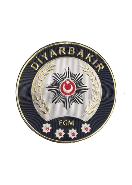 DİYARBAKIR Polis Kol Arması 3D Plastik TPU, Yeni Tip, Cırtlı, Standart Ölçü, 1.sınıf Kalite ürün görseli