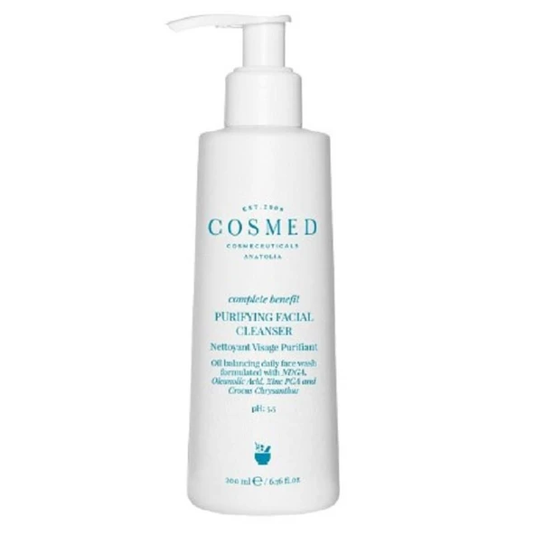 Cosmed Complete Benefit Purifying Facial Cleanser - Yağlı ve Akne Eğilimli Ciltlere Özel Arındırıcı Yüz Temizleme Jeli PH5.5 200 ml ürün görseli