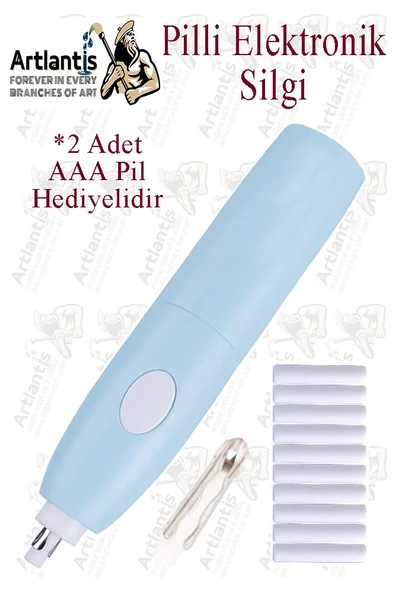 Elektronik Silgi Pilli 1 Paket Otomatik Elektrikli Taşınabilir Kalem Silgi Kara Kalem Eskiz Çizim Grafit - 2