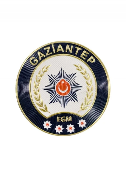 GAZİANTEP Polis Kol Arması 3D Plastik TPU, Yeni Tip, Cırtlı, Standart Ölçü, 1.sınıf Kalite ürün görseli