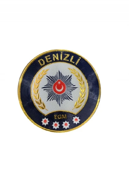DENİZLİ Polis Kol Arması 3D Plastik TPU, Yeni Tip, Cırtlı, Standart Ölçü, 1.sınıf Kalite ürün görseli