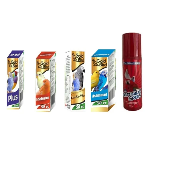 Kafes Kuşları İçin Vitamin Seti Ve Dermo Bit Spreyi 200 Ml ürün görseli