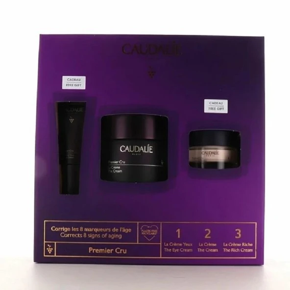 Caudalie Premier Cru Anti Aging Set 2022 - Göz Çevresi Krem 5 ml + Serum 10 ml + Bakım Kremi 15 ml ürün görseli