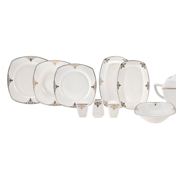 Karaca Milena Gold 60 Parça Yemek Takımı Kare Yedek Parça 153.03.07.7267