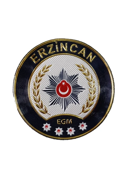 ERZİNCAN Polis Kol Arması 3D Plastik TPU, Yeni Tip, Cırtlı, Standart Ölçü, 1.sınıf Kalite ürün görseli