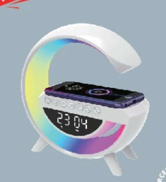 NOAS SİMİ KABLOSUZ ŞARJLI BLUETOOTHLU HOPARLÖRLÜ MASA LAMBASI RGB - Resim 3