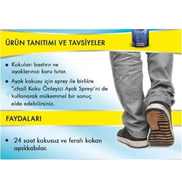 Scholl Koku Önleyici Ayakkabı Spreyi 150 ml - Resim 2