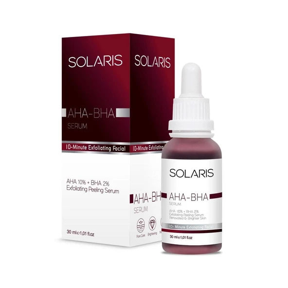 Solaris Cilt Tonu Eşitleyici Canlandırıcı Yüz Peeling Serum AHA 10% BHA 2% 30 ml ürün görseli
