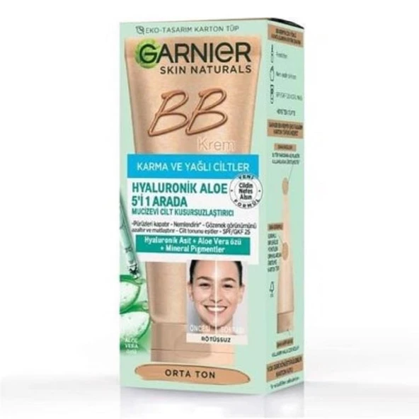 Garnier Hyaluronik Aloe Oil Free BB Krem 50 ml - Orta Ton ürün görseli