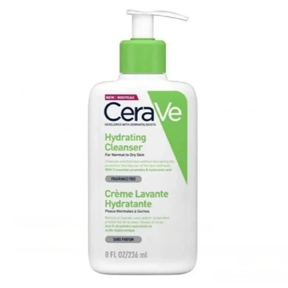 Cerave Hydrating Cleanser Normal & Kuruya Dönük Ciltler İçin 236 ml ürün görseli
