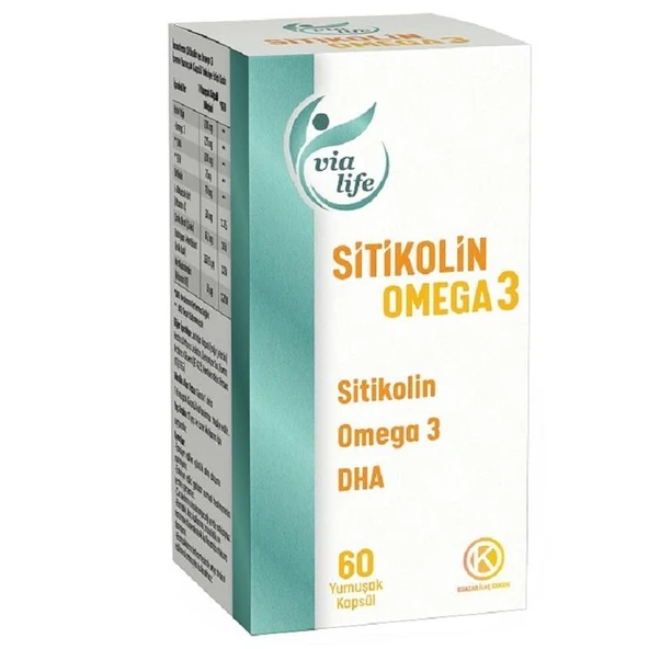 Sitikolin Omega-3 DHA Folik Asit 60 kapsül - Resim 2
