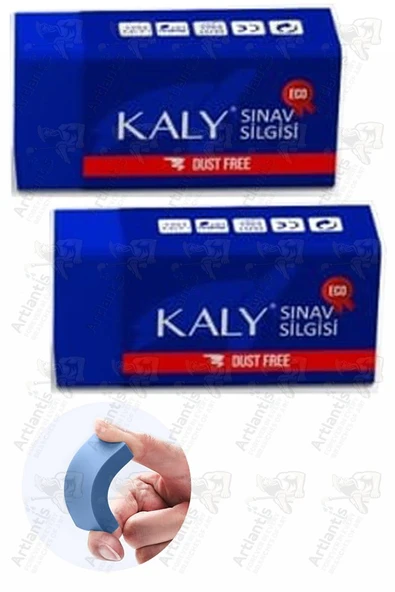 Sınav Silgisi Mavi Silgi Orta Boy 2 Adet Silka Kaly Yumuşak Sınav Silgisi Ufalanmayan Okul Büro