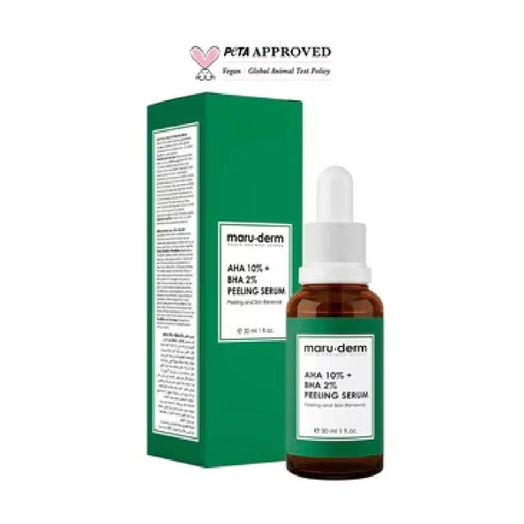 Maruderm AHA %10 + BHA %2 Leke Karşıtı & Cilt Tonu Eşitleyici Peeling Maske Cilt Bakım Serumu 30 ml ürün görseli