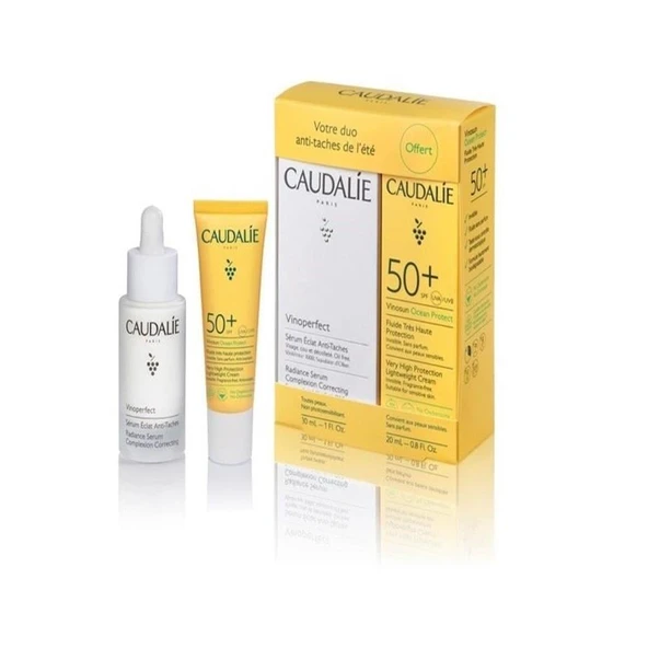 Caudalie Vinoperfect Serum Suncare Set - Leke Karşıtı Etkili Serum 30 ml + Güneş Kremi SPF50 20 ml ürün görseli
