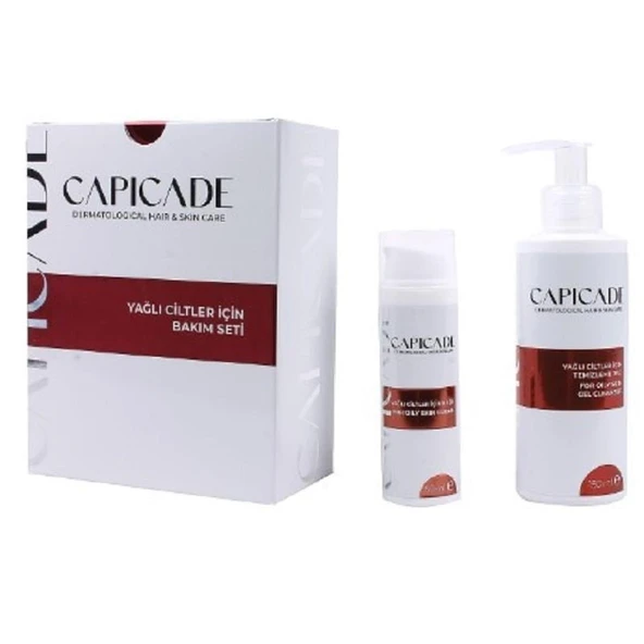 Capicade Yağlı Ciltler İçin Bakım Seti - Temizleme Jeli 150 ml + Beyazlatıcı Krem 50 ml ürün görseli
