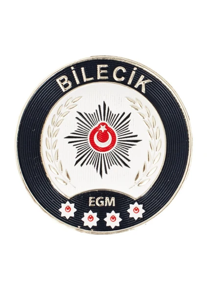 BİLECİK Polis Kol Arması 3D Plastik TPU, Yeni Tip, Cırtlı, Standart Ölçü, 1.sınıf Kalite