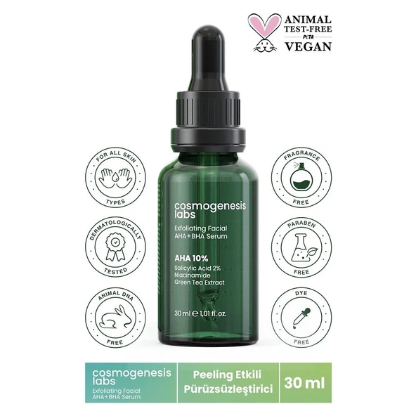 Cosmogenesis Labs Exfoliating Facial AHA BHA Serum 30 ml ürün görseli