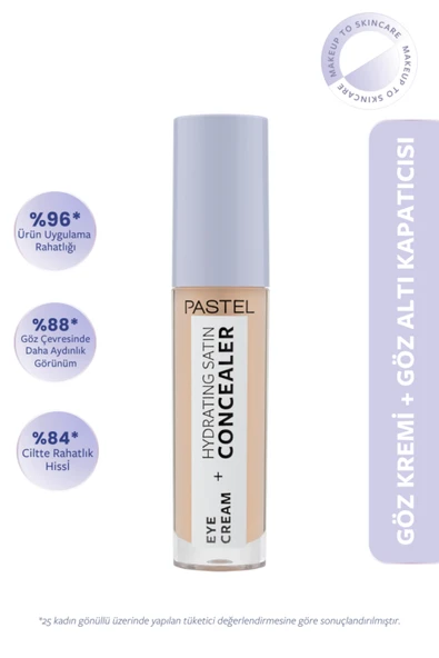 Pastel Eye Cream + Hydrating Satin Concealer 62 - Göz kremi + Göz Altı Kapatıcısı Ivory
