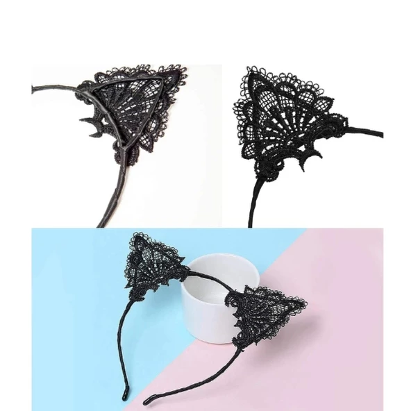 MDB Dantelli Kedi Kulağı Tacı ürün görseli 1