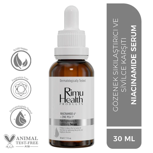 Rimu Health Products Gözenek Sıkılaştırıcı Siyah Nokta ve Serum Niacinamide 6% Zinc PCA 30 ml ürün görseli