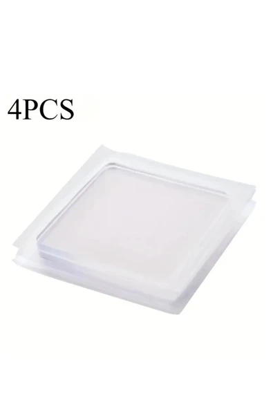 NACTUMU 4 adet Silikon Mobilya Pedleri Kaymaz Şeffaf Zemin Koruyucuları - Resim 2