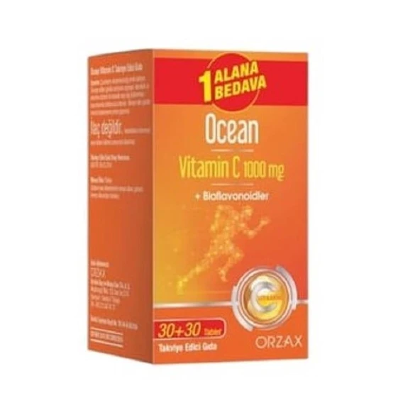 Ocean Vitamin C 1000 mg 30 Tablet - 1 Alana 1 Bedava ürün görseli
