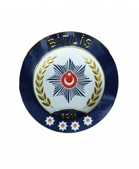 BİTLİS Polis Kol Arması 3D Plastik TPU, Yeni Tip, Cırtlı, Standart Ölçü, 1.sınıf Kalite ürün görseli