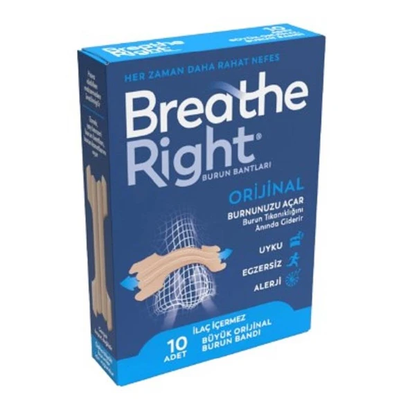 Breathe Right Orijinal Büyük Burun Bandı - 10 Adet ürün görseli