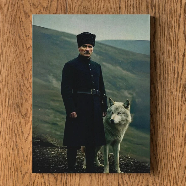 Atatürk Tablosu - Atatürk ve Bozkurt - 2