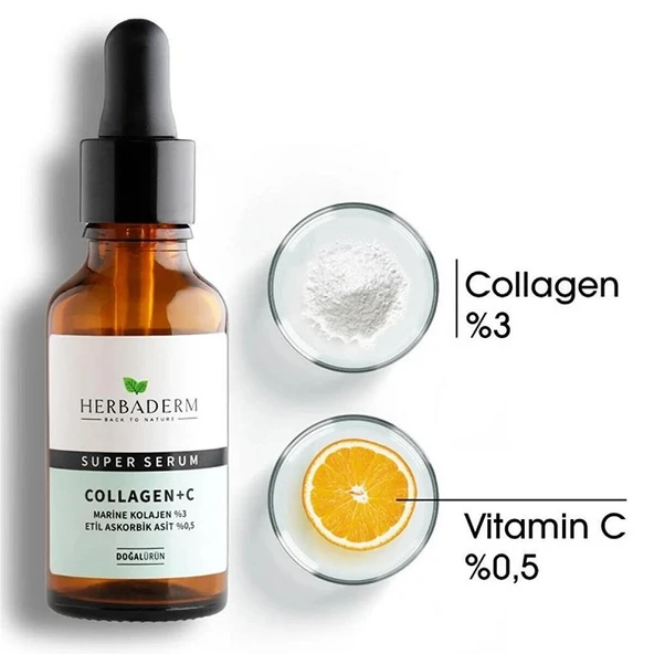 Herbaderm Superserum Collagen + Vitamin C 30 ml ürün görseli
