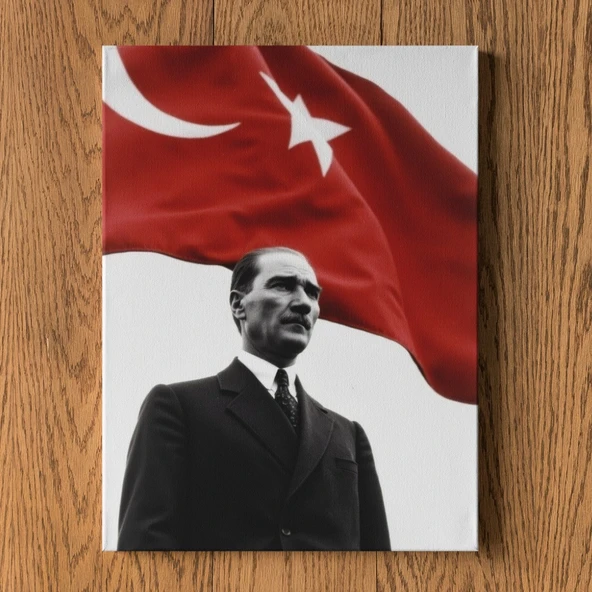 Atatürk Tablosu - Türk bayrağı ve Ata - 2