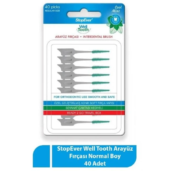 Stopever Well Tooth Arayüz Fırçası Normal Boy 40'lı ürün görseli
