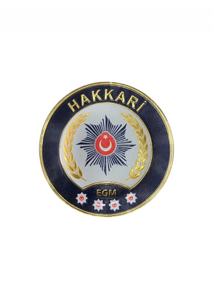HAKKARİ Polis Kol Arması 3D Plastik TPU, Yeni Tip, Cırtlı, Standart Ölçü, 1.sınıf Kalite ürün görseli