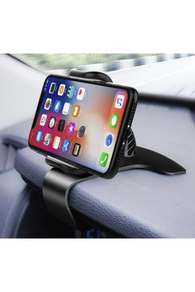 NACTUMU Döner Başlıklı Telefon Kıskacı Araç İçi Konsola Takılan Telefon Tutucu - 5
