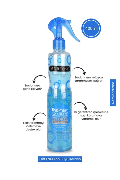 Morfose Kolajen Içerikli Iki Fazlı Fön Suyu 400 Ml - Resim 2