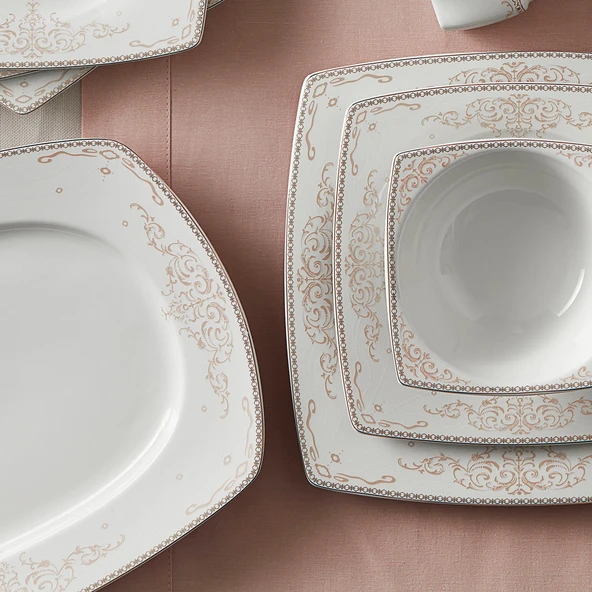 Karaca Adelya Fine Cream Kare Yemek Takımı Yedek Parça 153.03.07.9465 - 4