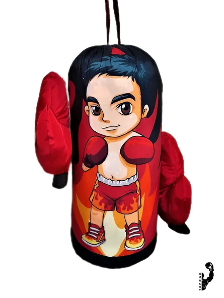 TOPRAK SPORT Eldiven Hediyeli 2-6 Yaş Çocuklar İçin Boks Torbası İçi Dolu ürün görseli