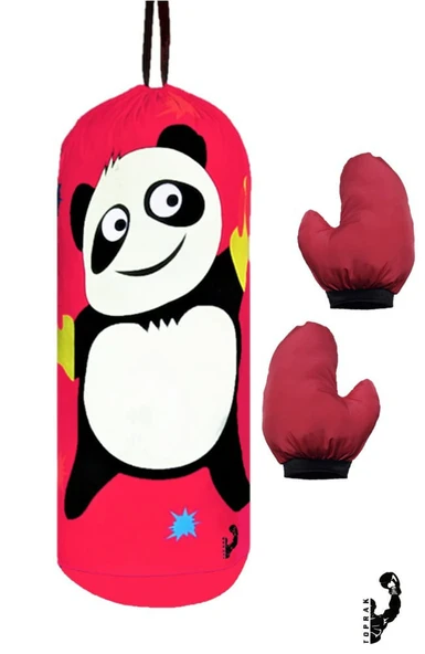 TOPRAK SPORT Eldiven Hediyeli 2-6 Yaş Çocuklar İçin Boks Torbası İçi Dolu