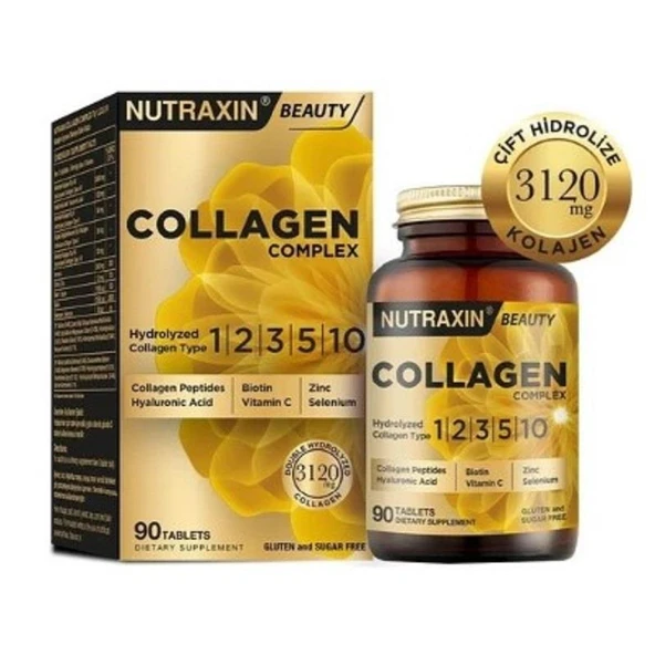 Nutraxin Collagen Complex Tip 1-2-3-5-10 3120 mg 90 Tablet ürün görseli