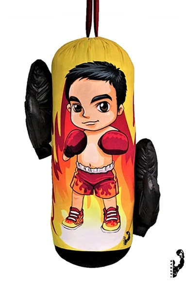 TOPRAK SPORT Eldiven Hediyeli 2-6 Yaş Çocuklar İçin Boks Torbası İçi Dolu ürün görseli